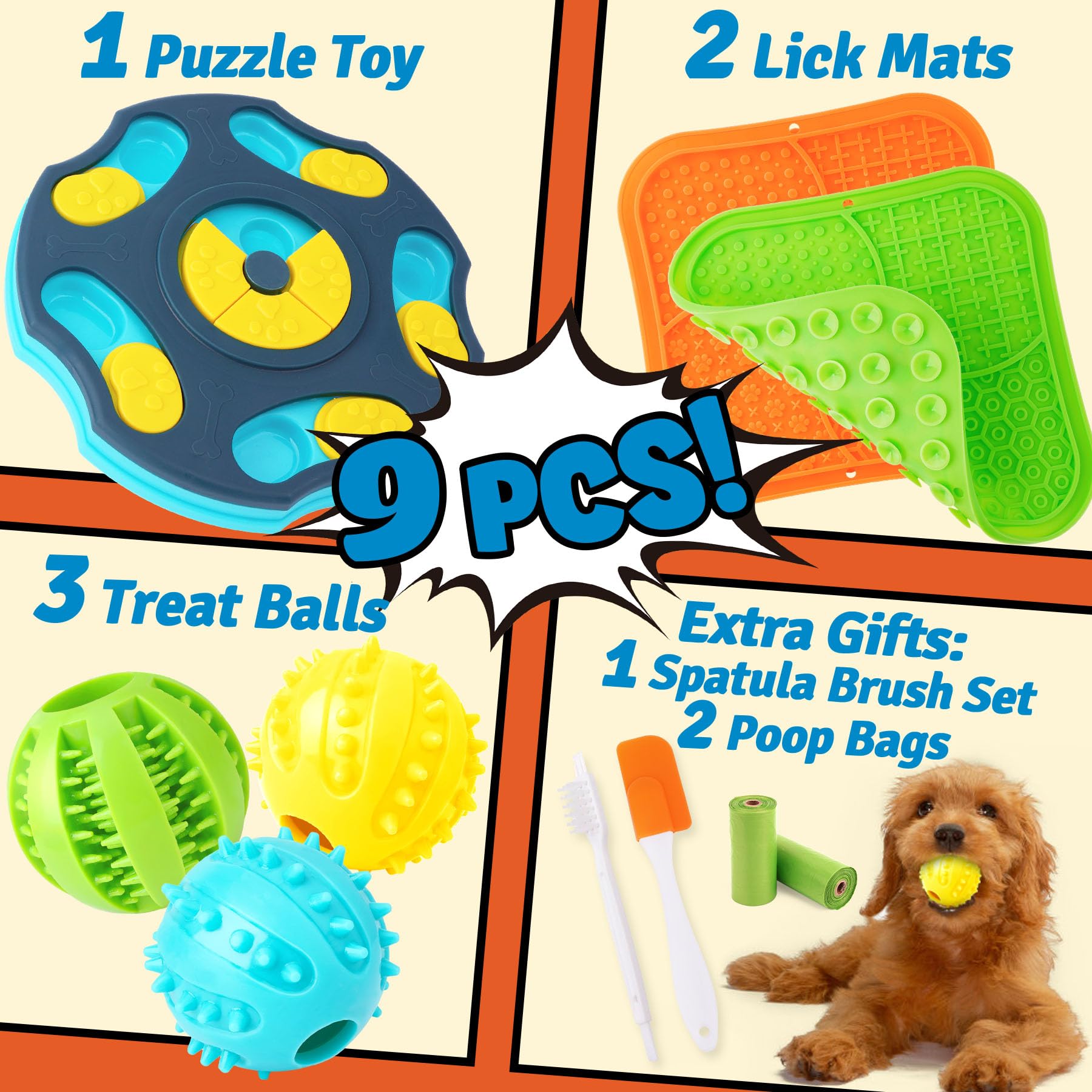 Forfon puzzle-toy engages small-to-medium dogs during playtime.
