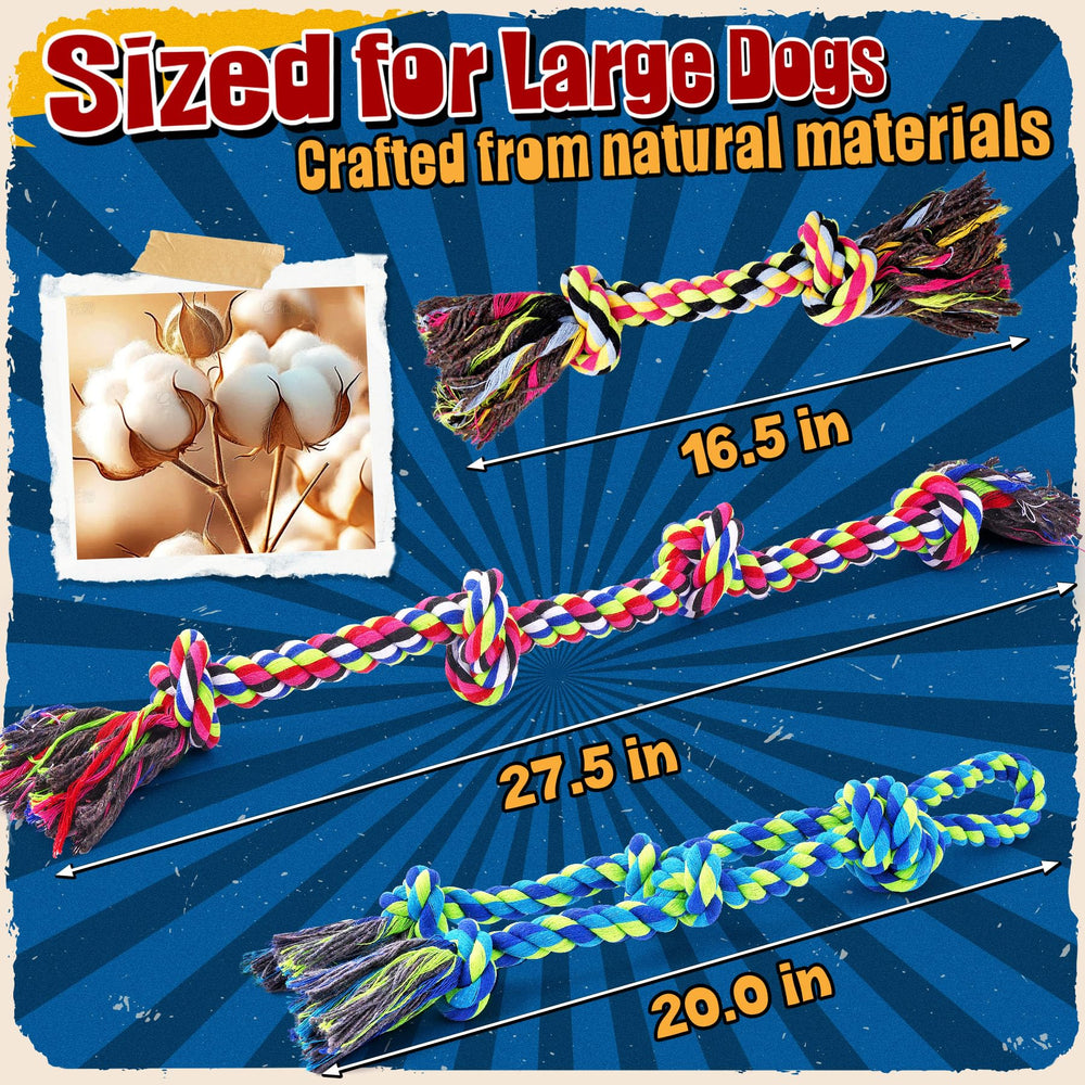 Forfon rope toy designed for pulling and chasing play with large dogs