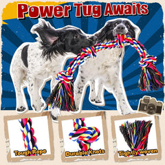 Forfon rope toy with natural cotton fibers helps clean between teeth