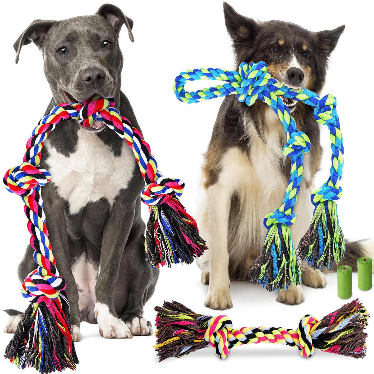 Forfon rope-toy set for aggressive chewers in action