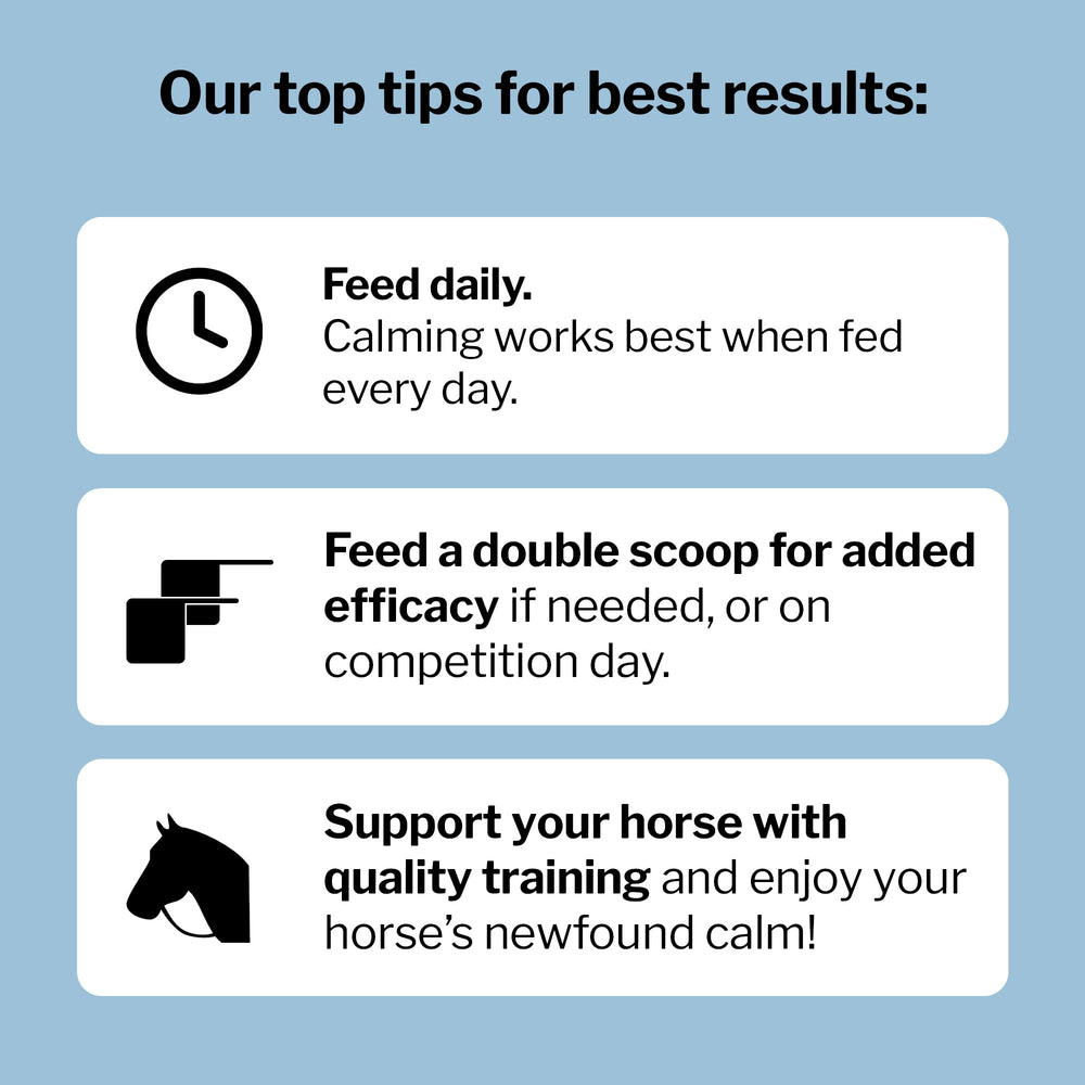 Formula 707 calming equine supplement made in USA note