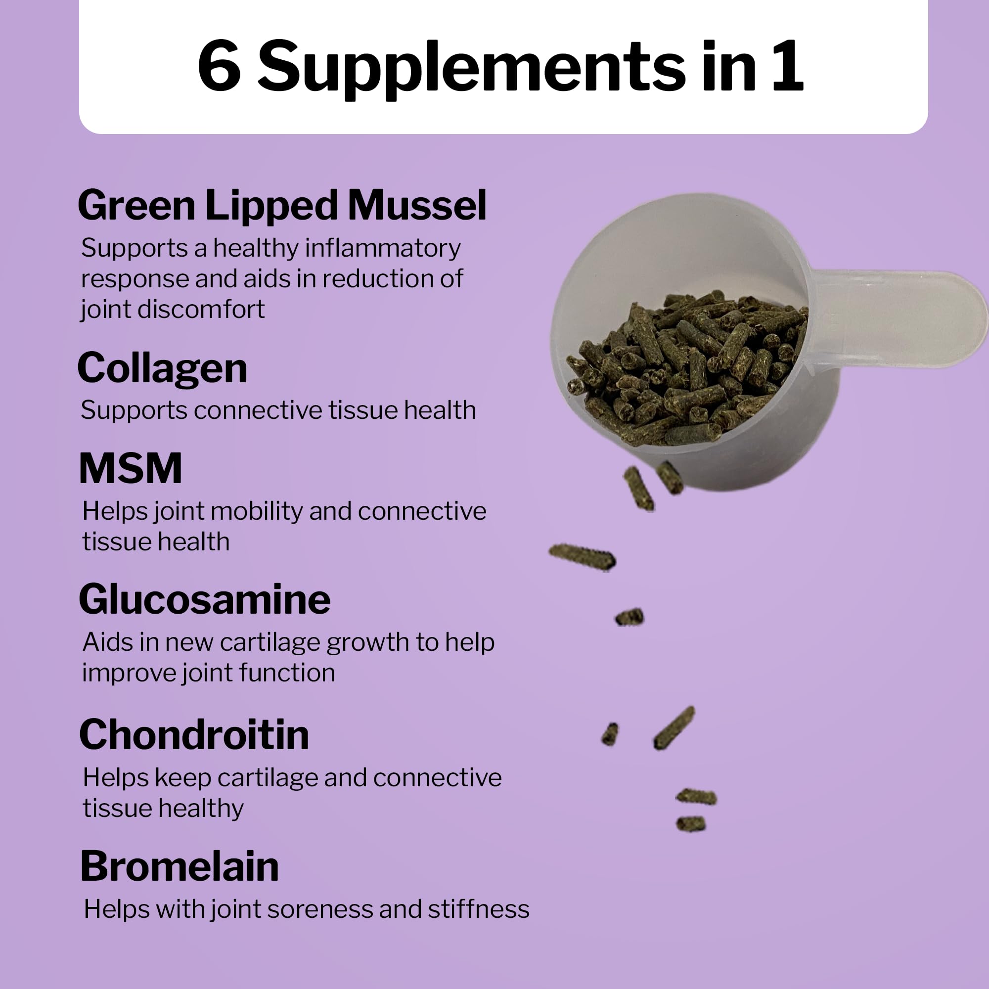 Formula 707 green-lipped mussel ingredient detail highlighting natural joint support.