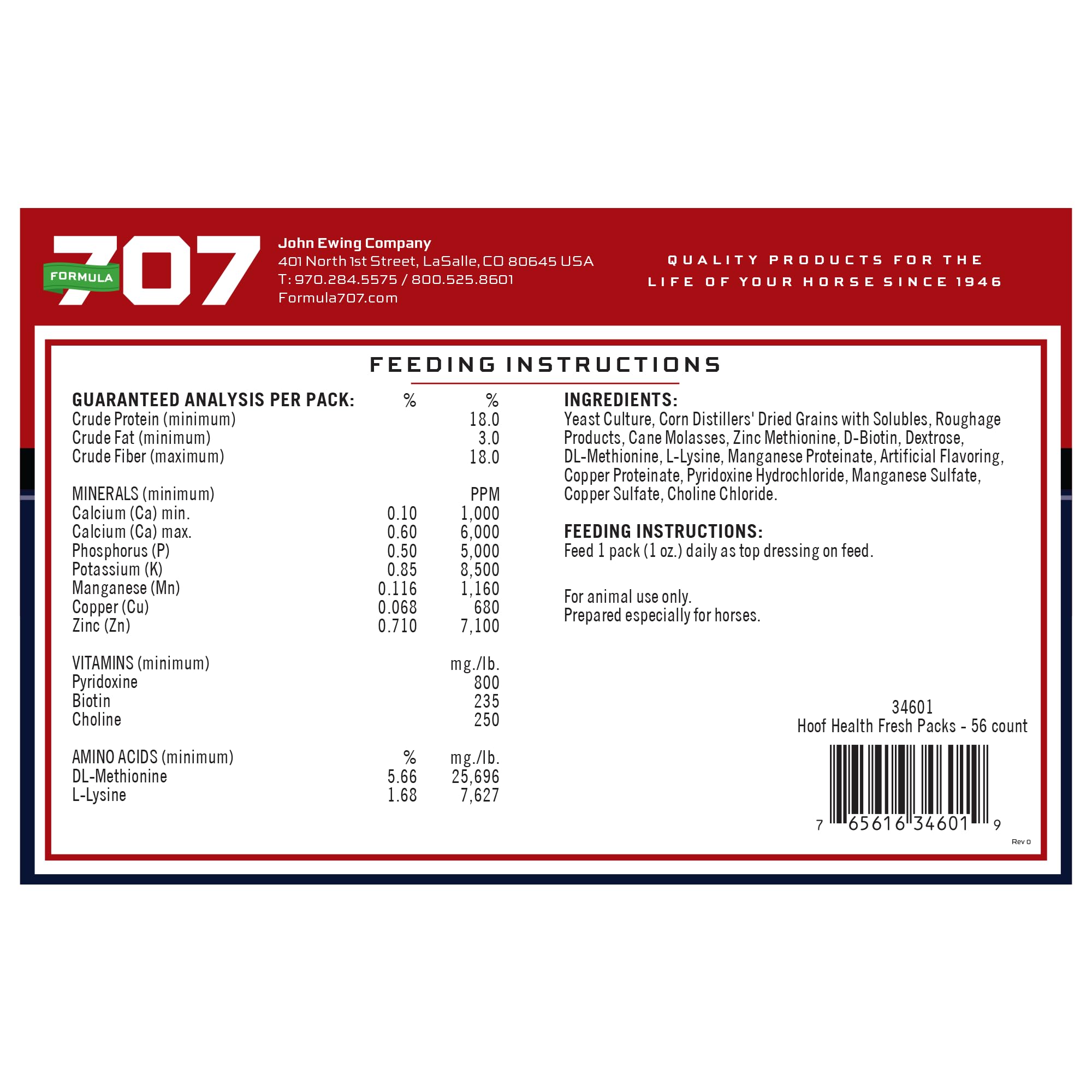 Colorado-made Formula 707 manufacturing seal and branding