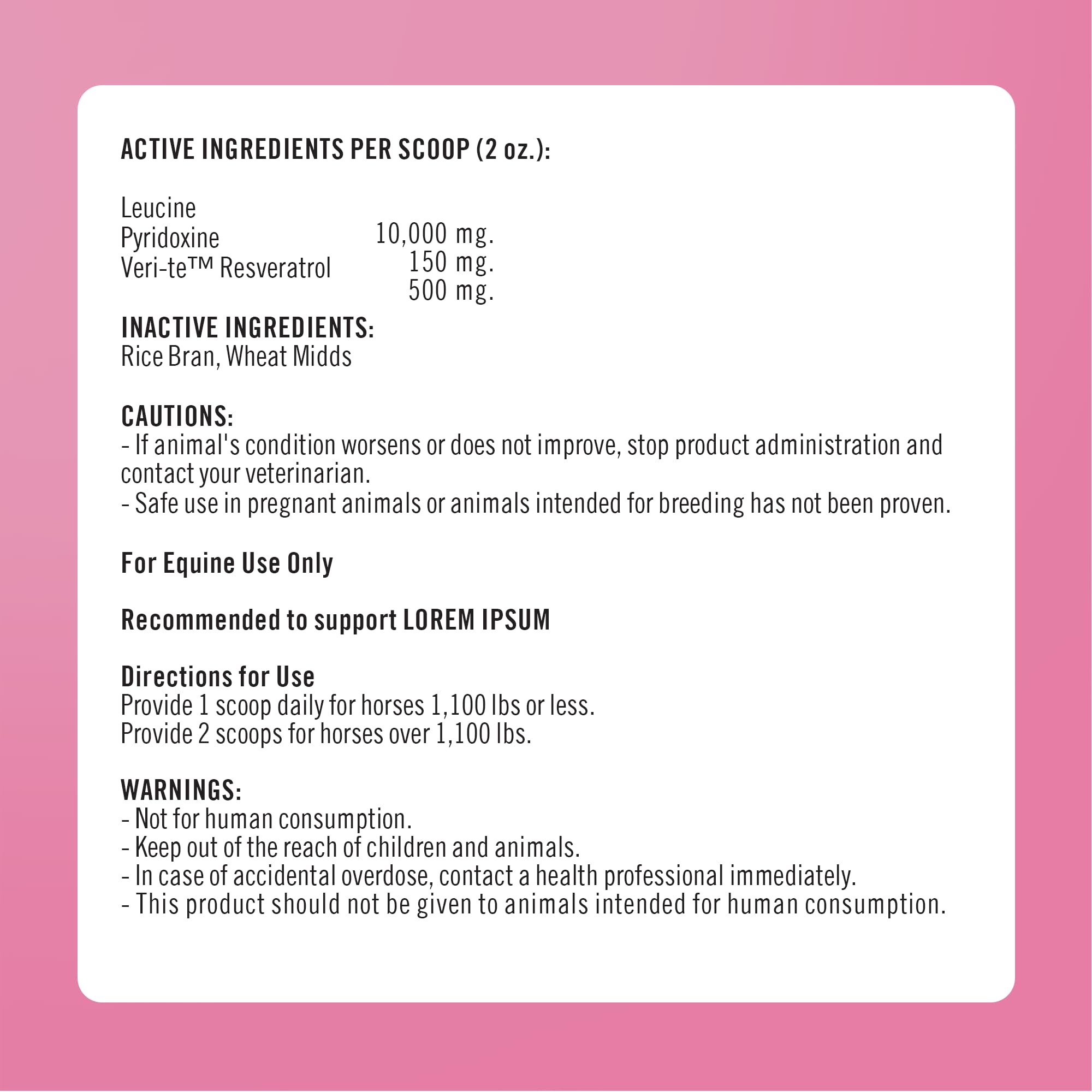Formula 707 MetaStable pellets scoop with 5 lb bag, encouraging consistent dosing.