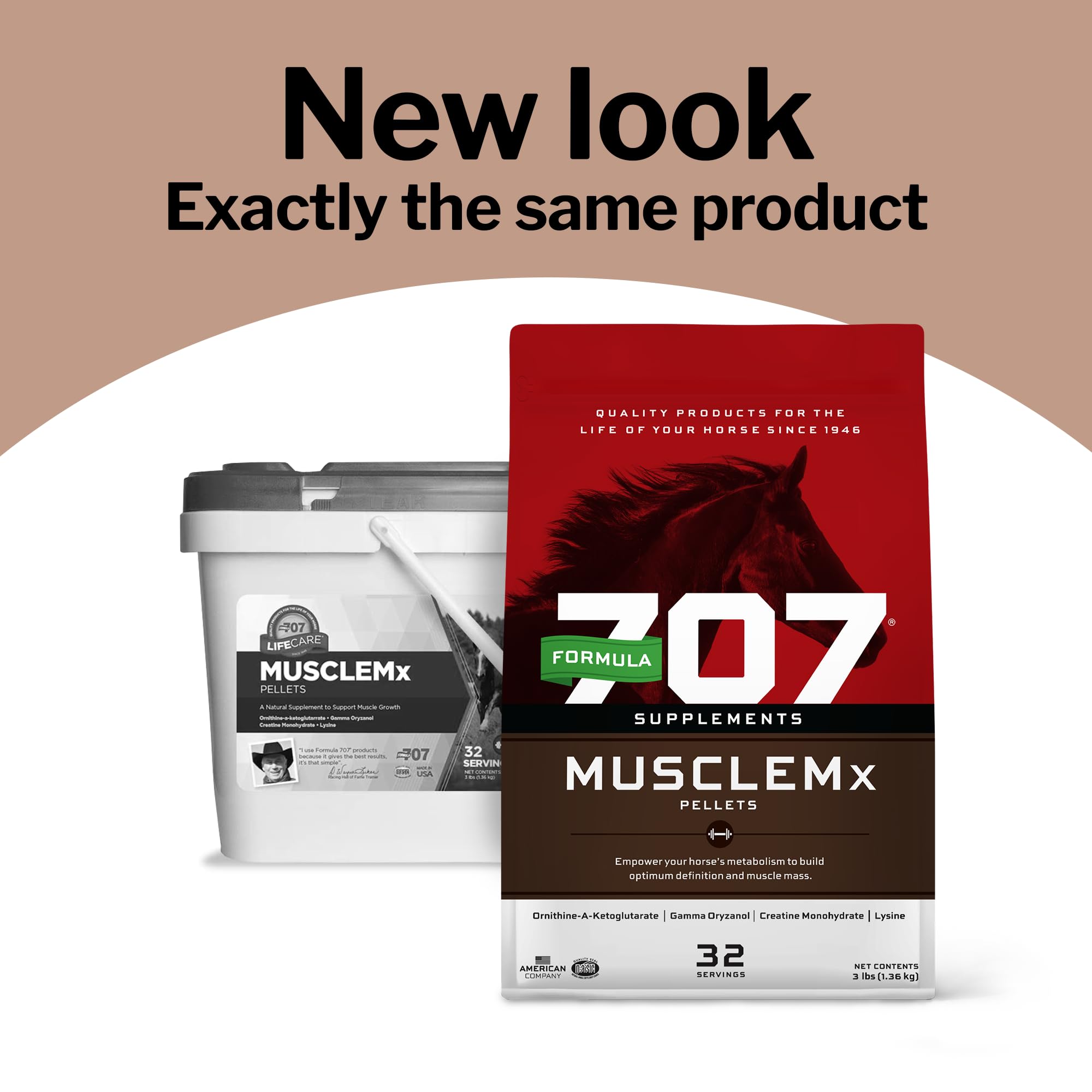 Formula 707 MuscleMx bottle label close-up highlighting ingredients for muscle support.