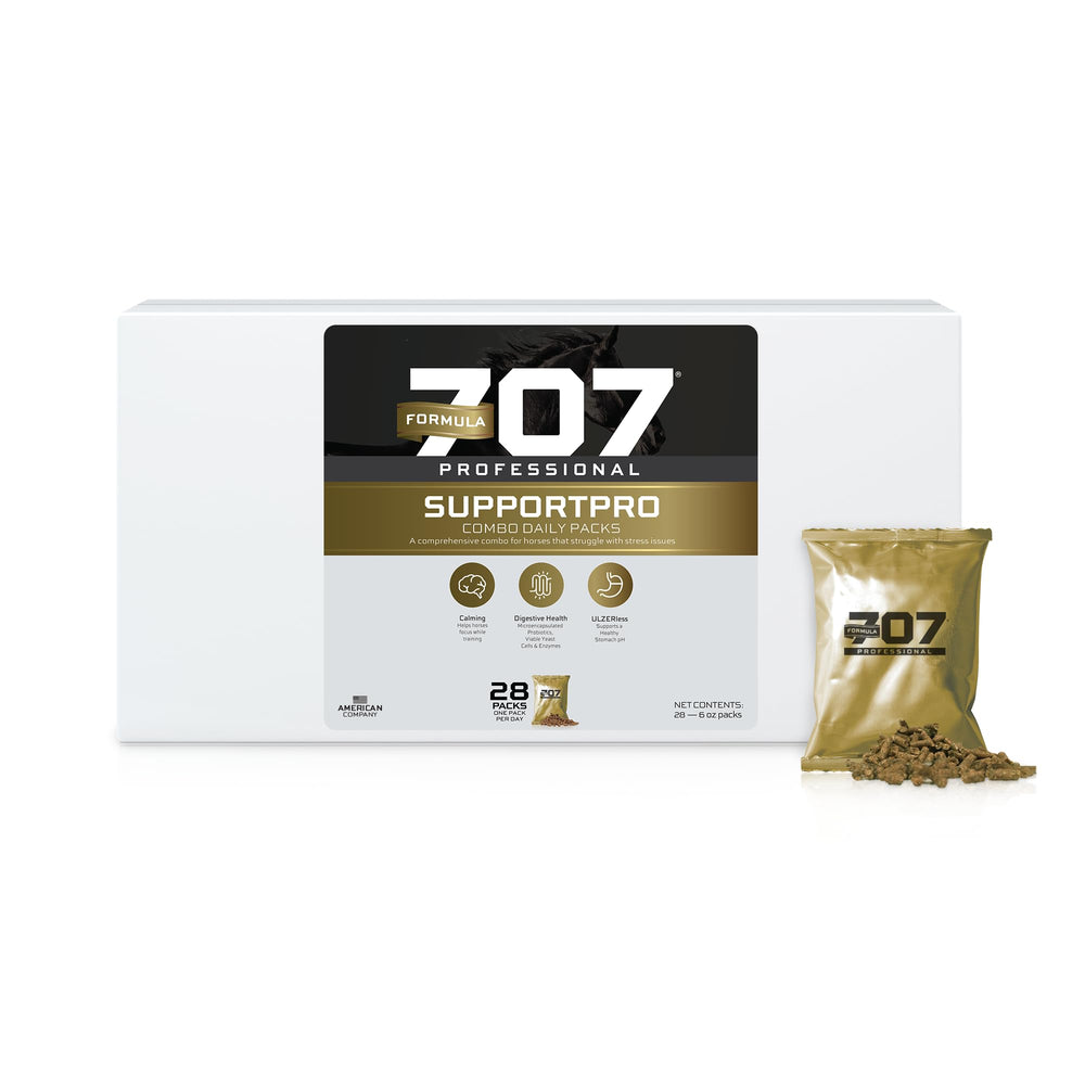 Formula 707 Support Pro box with daily packs for easy calm dosing.