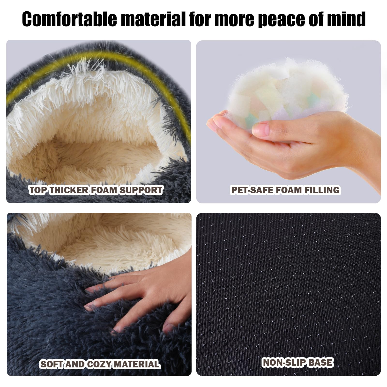 FORMYCATIE cat beds cover cave entrance offers calming retreat for small pets.