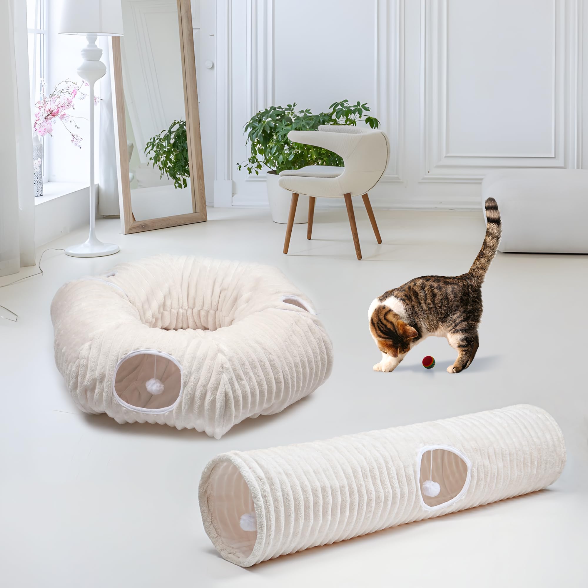 FORMYCATIE Cat Tunnel open curiosity encourages exploration and interactive play indoors.