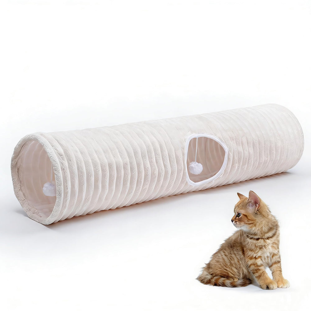 FORMYCATIE Luxurious Cat Tunnel closed view for calm napping and cozy hideouts.