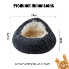 FORMYCATIE pet bed soft-plush-lining delivers warm comfort for restful naps.