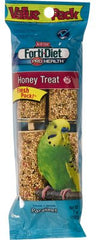 Forti-Diet parakeet honey-stick packaging shown, ideal for easy enrichment and snack time.