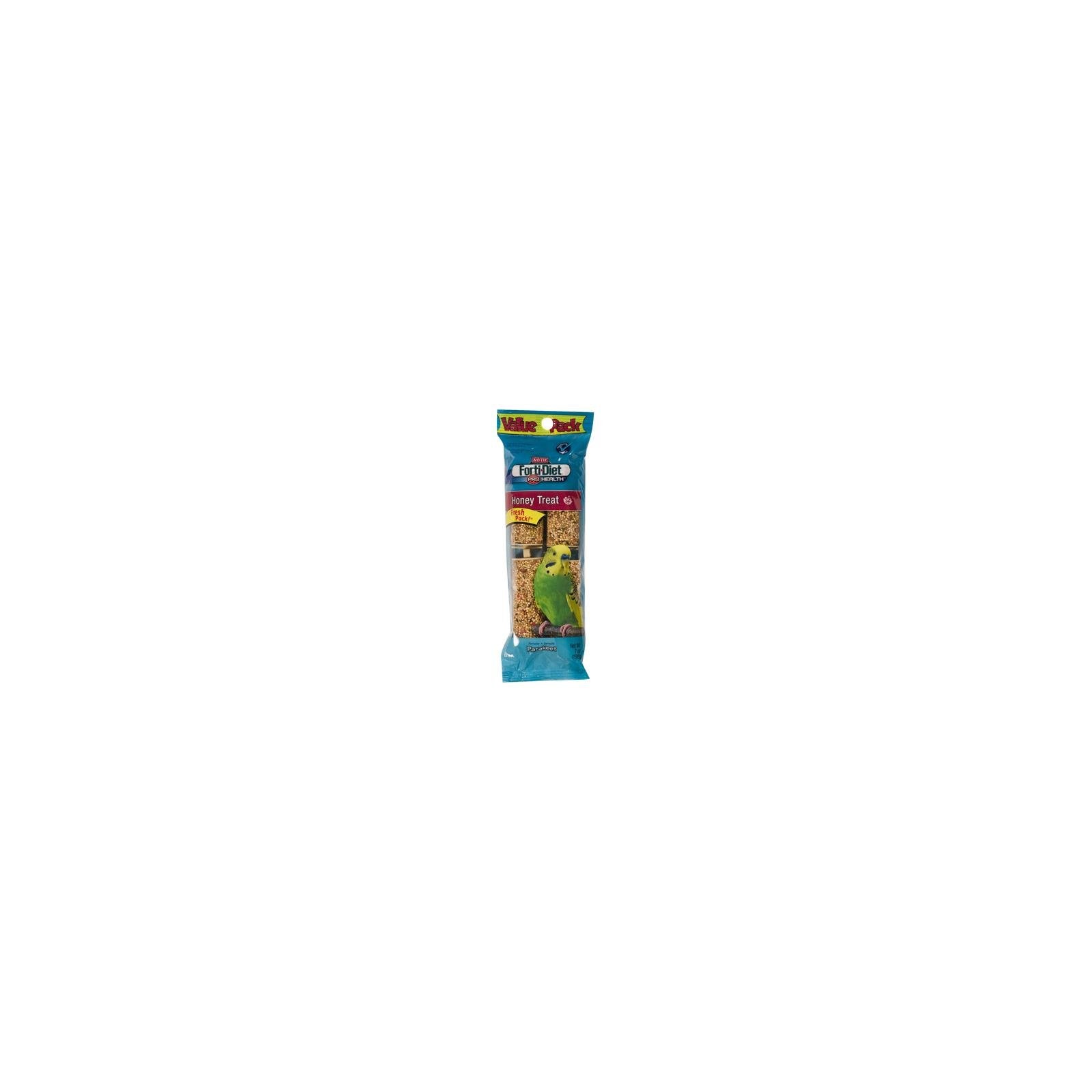 Forti-Diet parakeet honey-stick ready to serve, promotes interactive feeding and bonding.