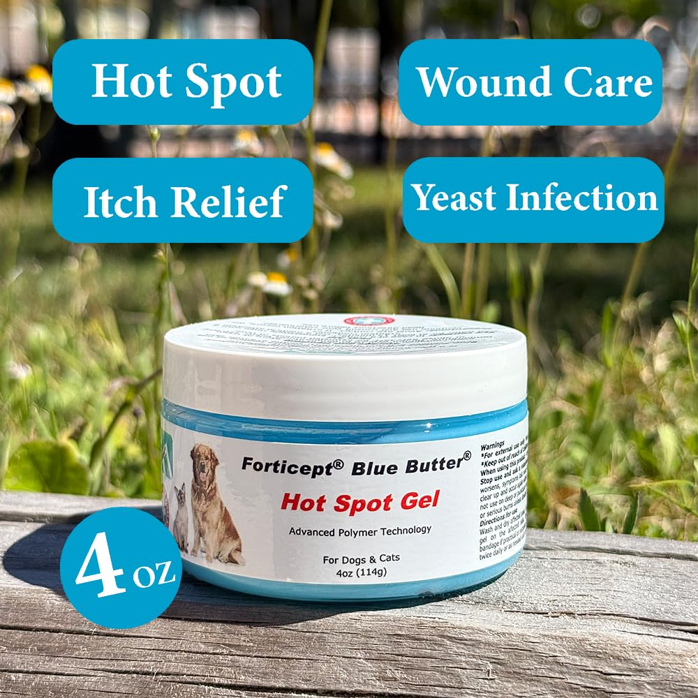 Forticept Blue Butter ointment tube aids gentle wound healing for minor injuries.