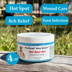 Forticept Blue Butter ointment tube aids gentle wound healing for minor injuries.