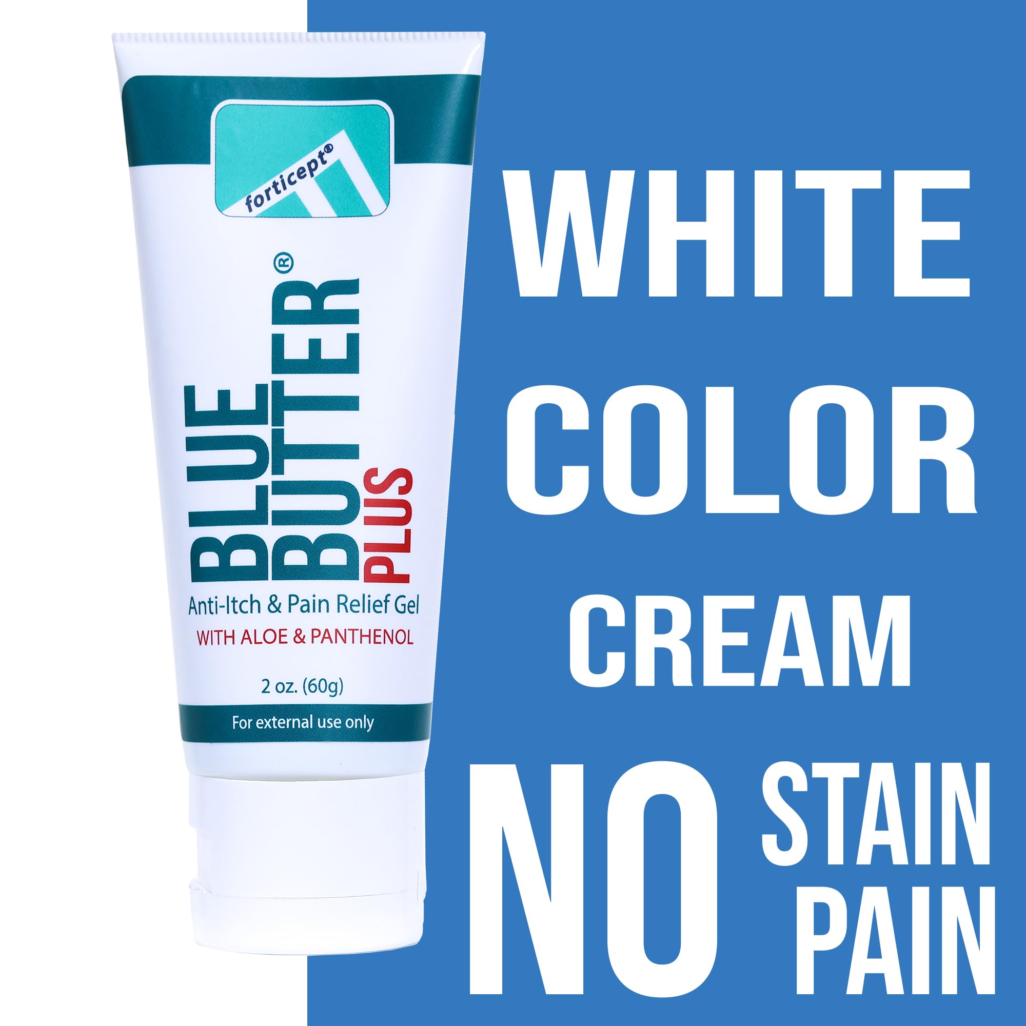 Forticept Blue Butter Plus veterinary-recommendation label suggests clinician-endorsed care.