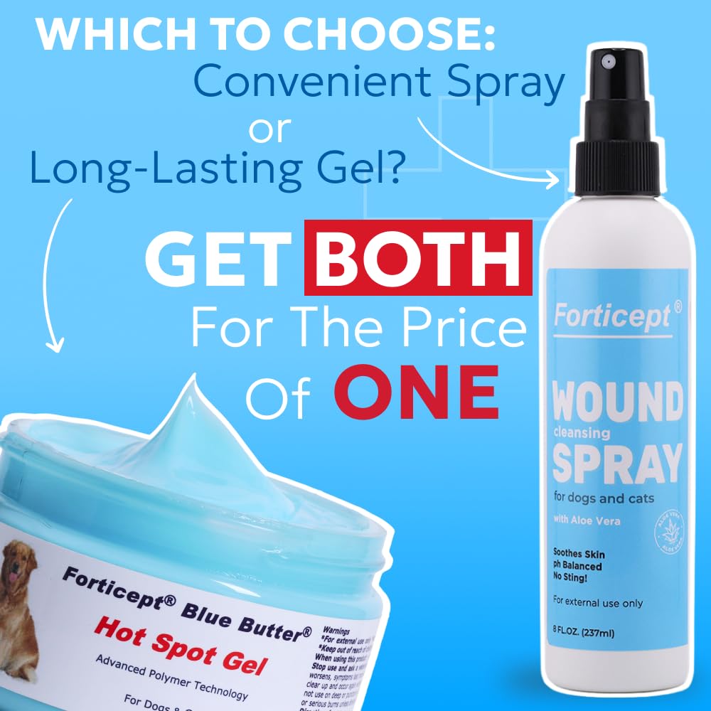 Forticept Blue Butter applied to a wound-area on irritated skin for care support.