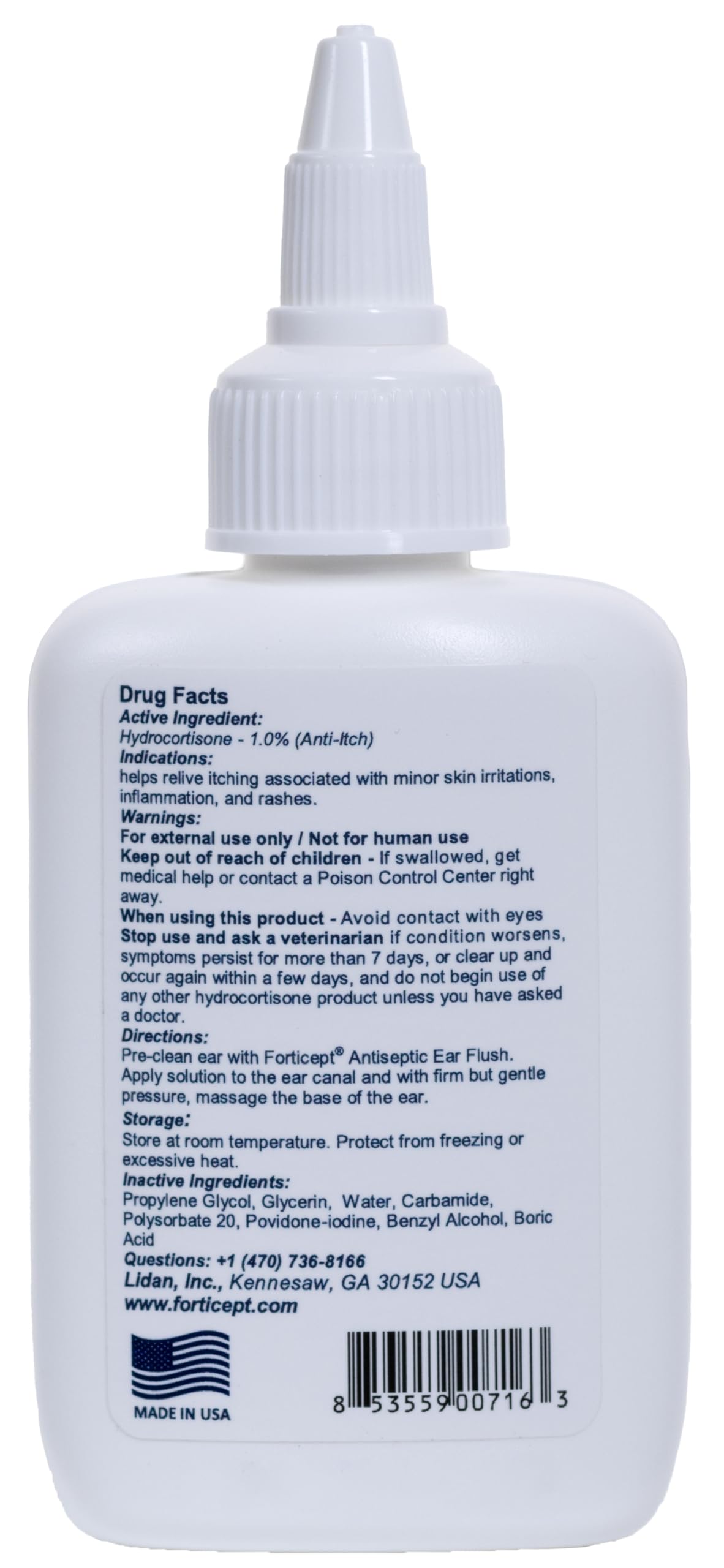 Forticept pet ear health maintenance demonstrates easy routine.