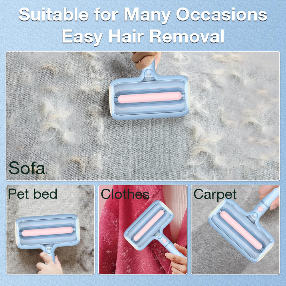 FortuneALL Pet Hair Remover on car seat for fur cleanup