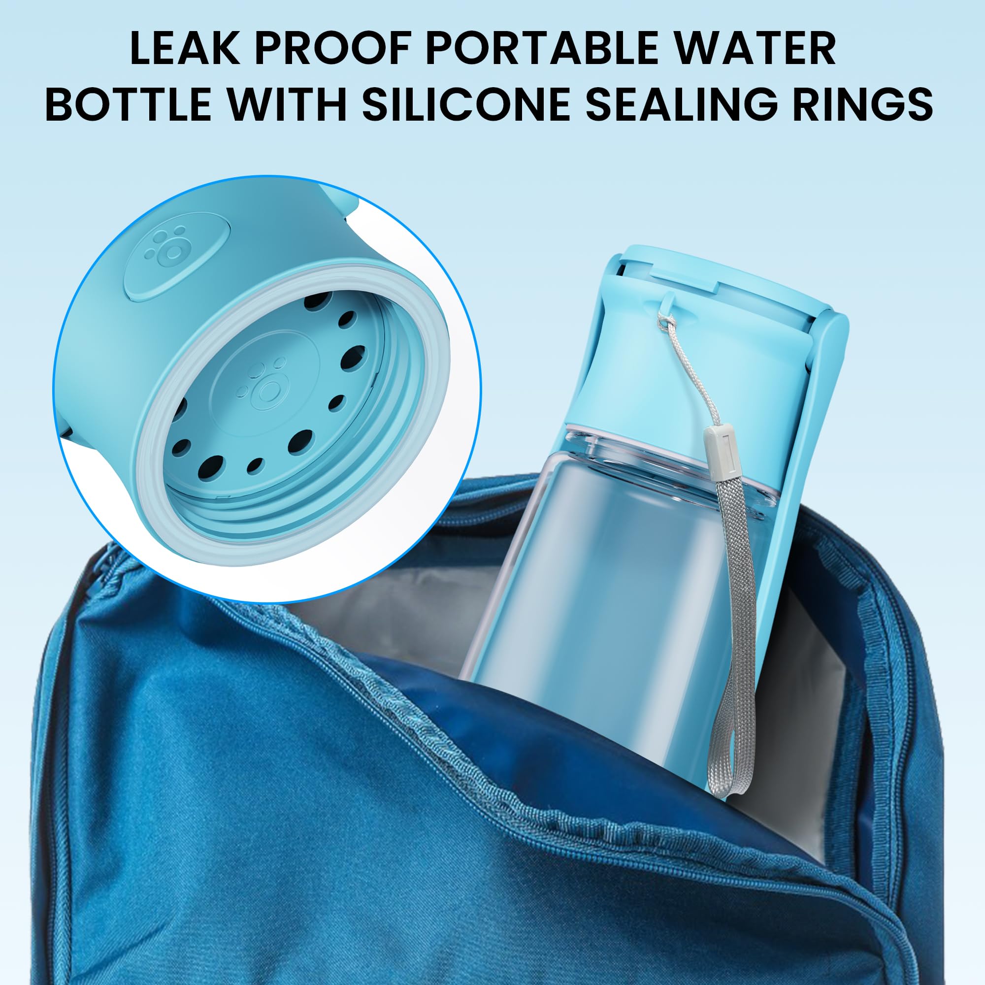 FORWH 19oz capacity bottle ready for long walks and outdoor adventures.