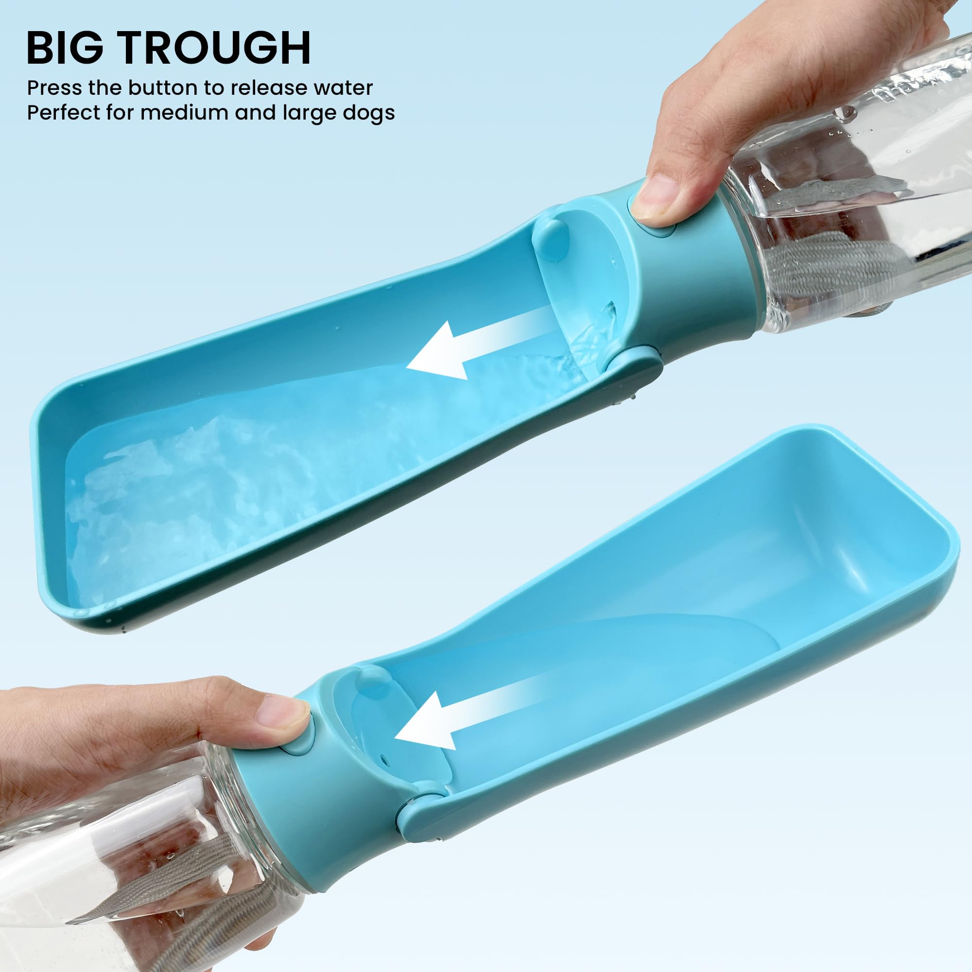 FORWH collapsible sink on bottle allows quick hydration mid-walk.