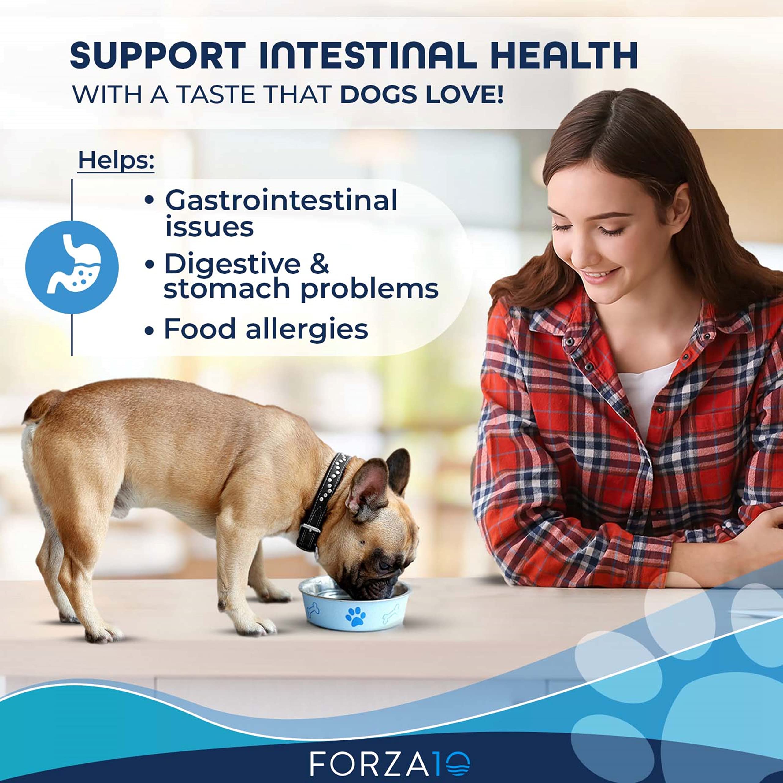 Forza10 Active Dry Intestinal kibble close-up shows grain-free formula for sensitive stomachs