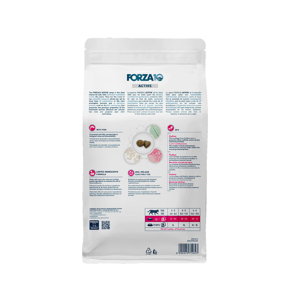 Forza10 cat food ingredients rose hips oregano highlighting digestive wellness