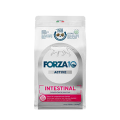 Forza10 cat food limited ingredient bag front showcasing sensitive-stomach support