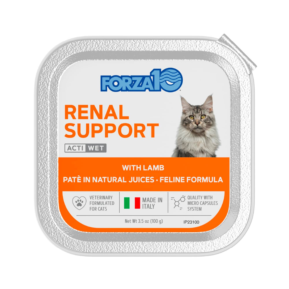 Forza10 renal wet cat food served in a bowl showing daily feeding option.