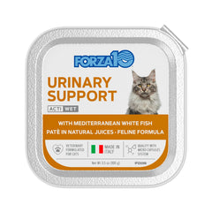 Forza10 cat urinary-wet-food salmon cans 32-pack front view emphasizes bulk packaging for daily feeding.