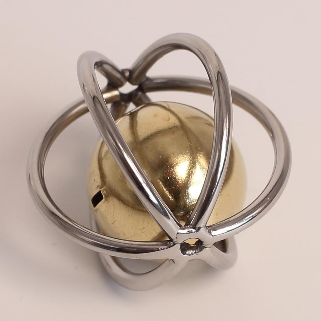 Fosrion brass bell inside foraging toy adds audible stimulation during play.