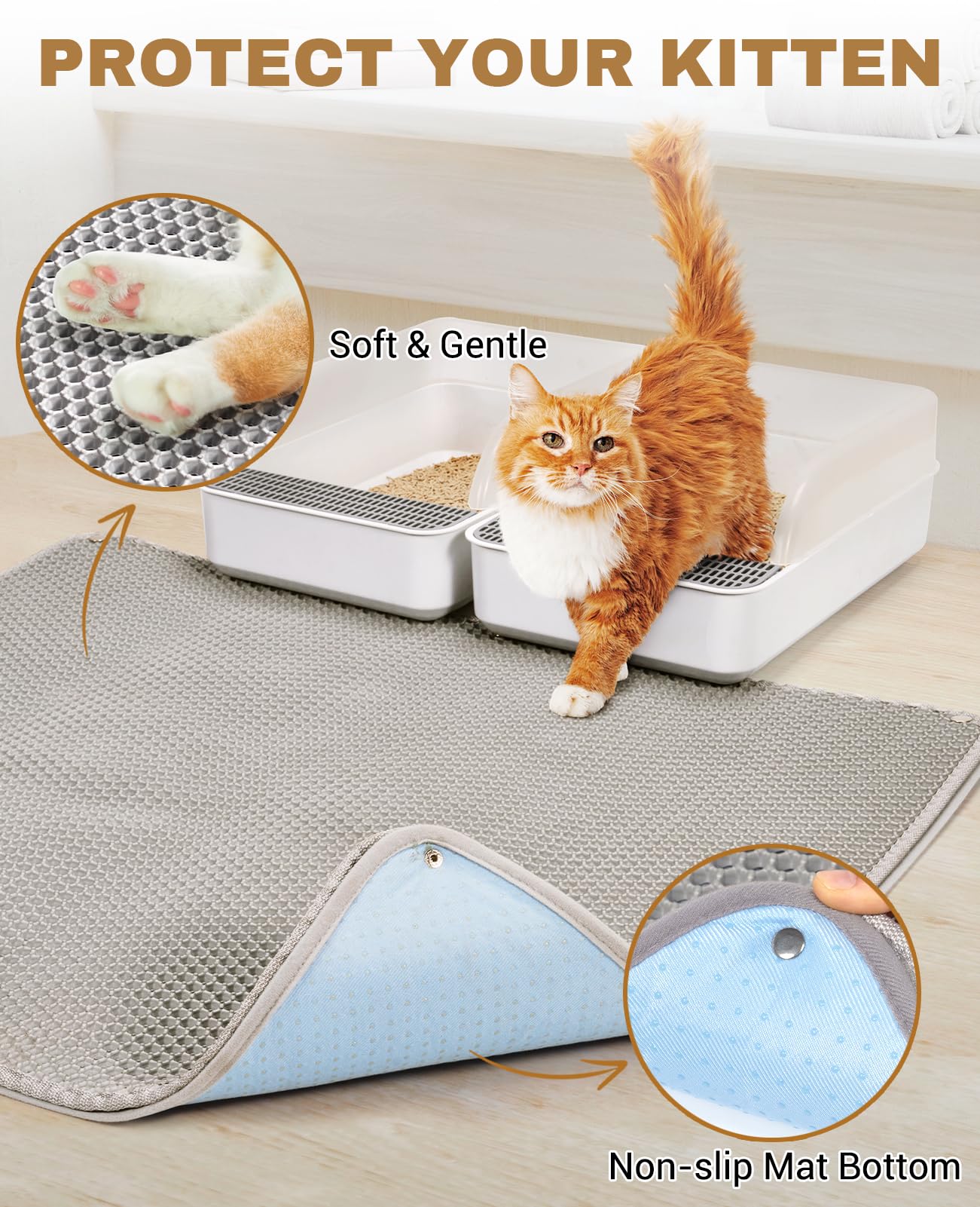 Fostanfly EVA top layer soft on paws for cats