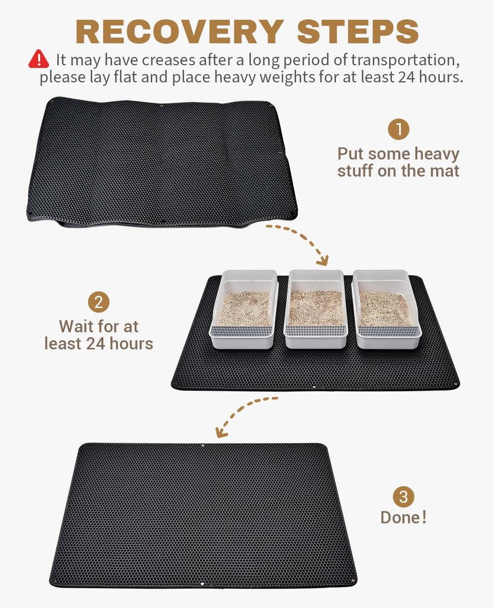Fostanfly non-slip base keeps mat in place during cat exits