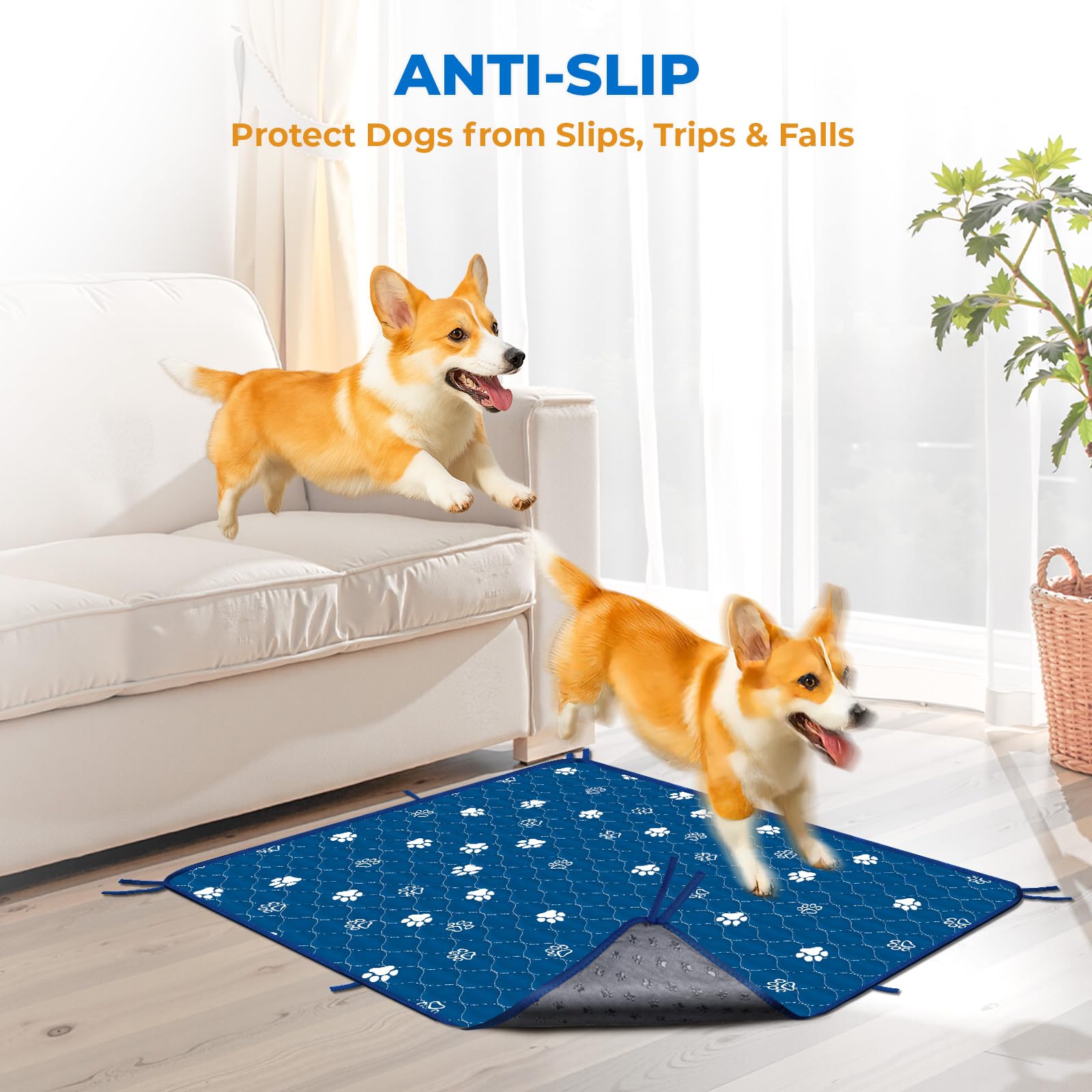 Fostanfly non-slip bottom image illustrating secure placement on hard floors.