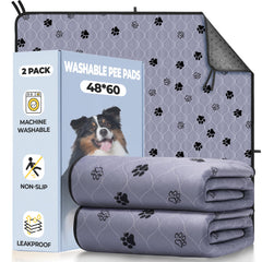 Fostanfly non-slip 48x60 pad shown in use for large-dog potty coverage.