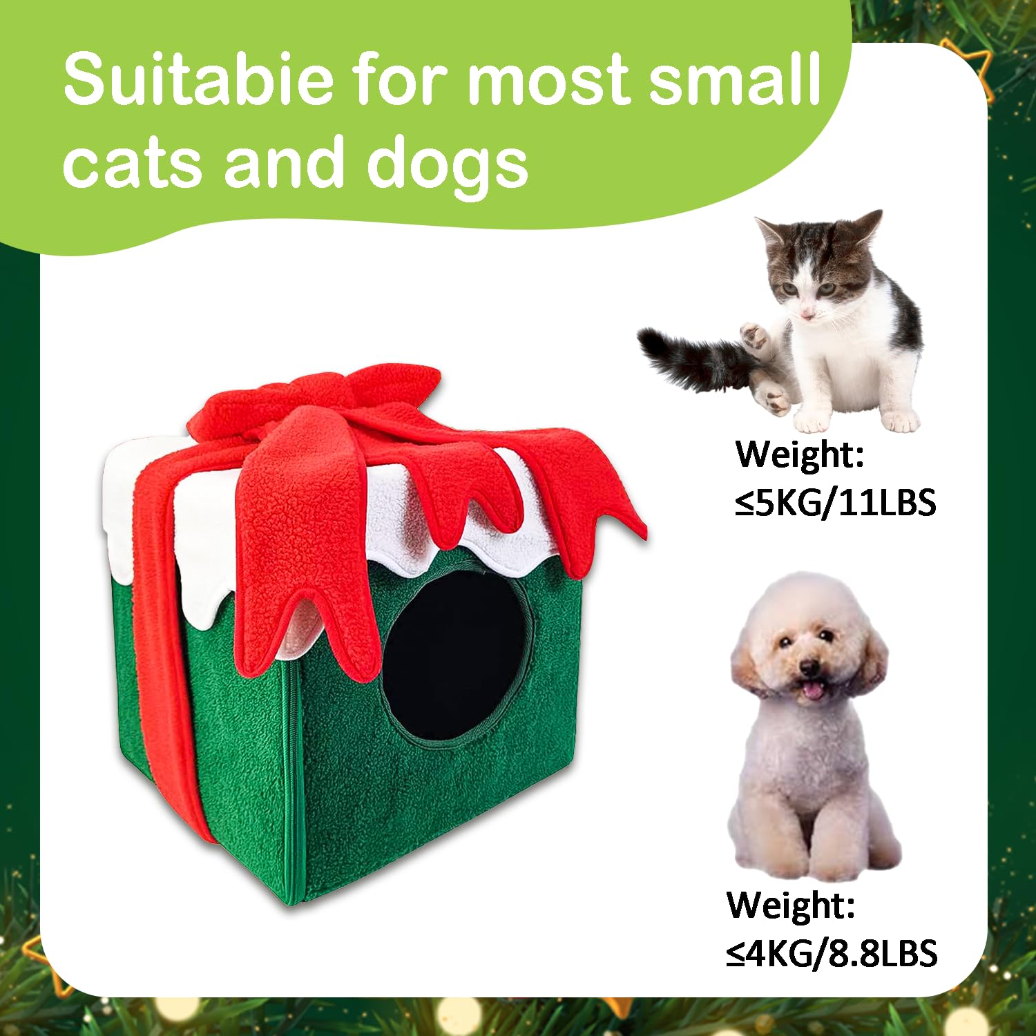 Fotneon Christmas Cat House easy assembly makes setup quick for busy owners.