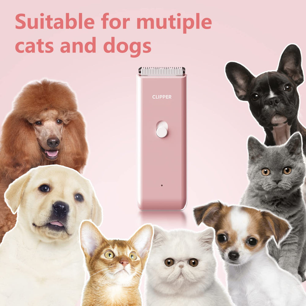 Founouly clipper wide and narrow blades provide versatile pet grooming.