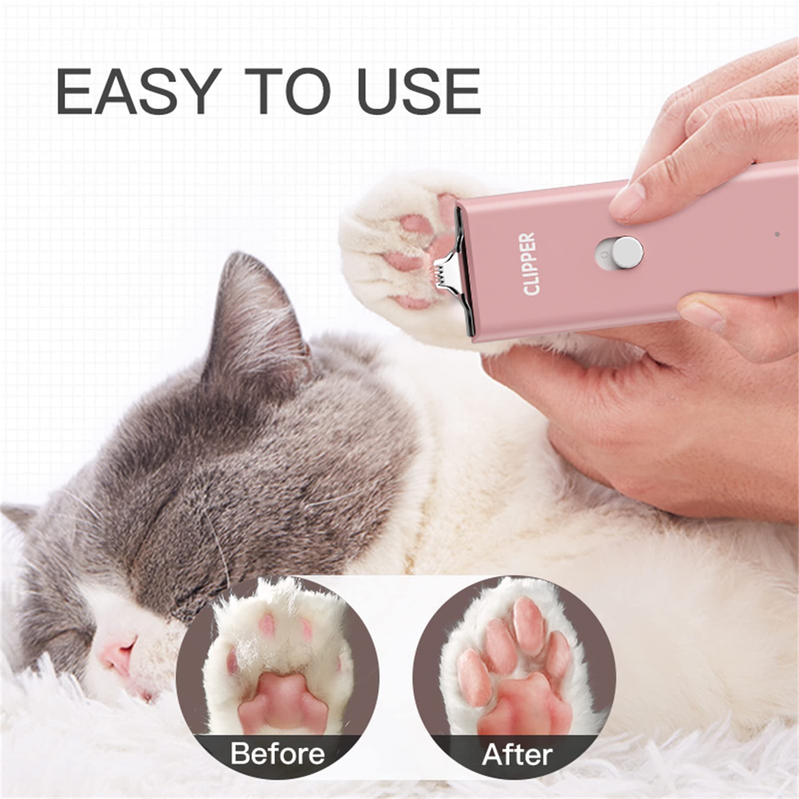 Founouly USB-rechargeable cordless clipper for on-the-go grooming.