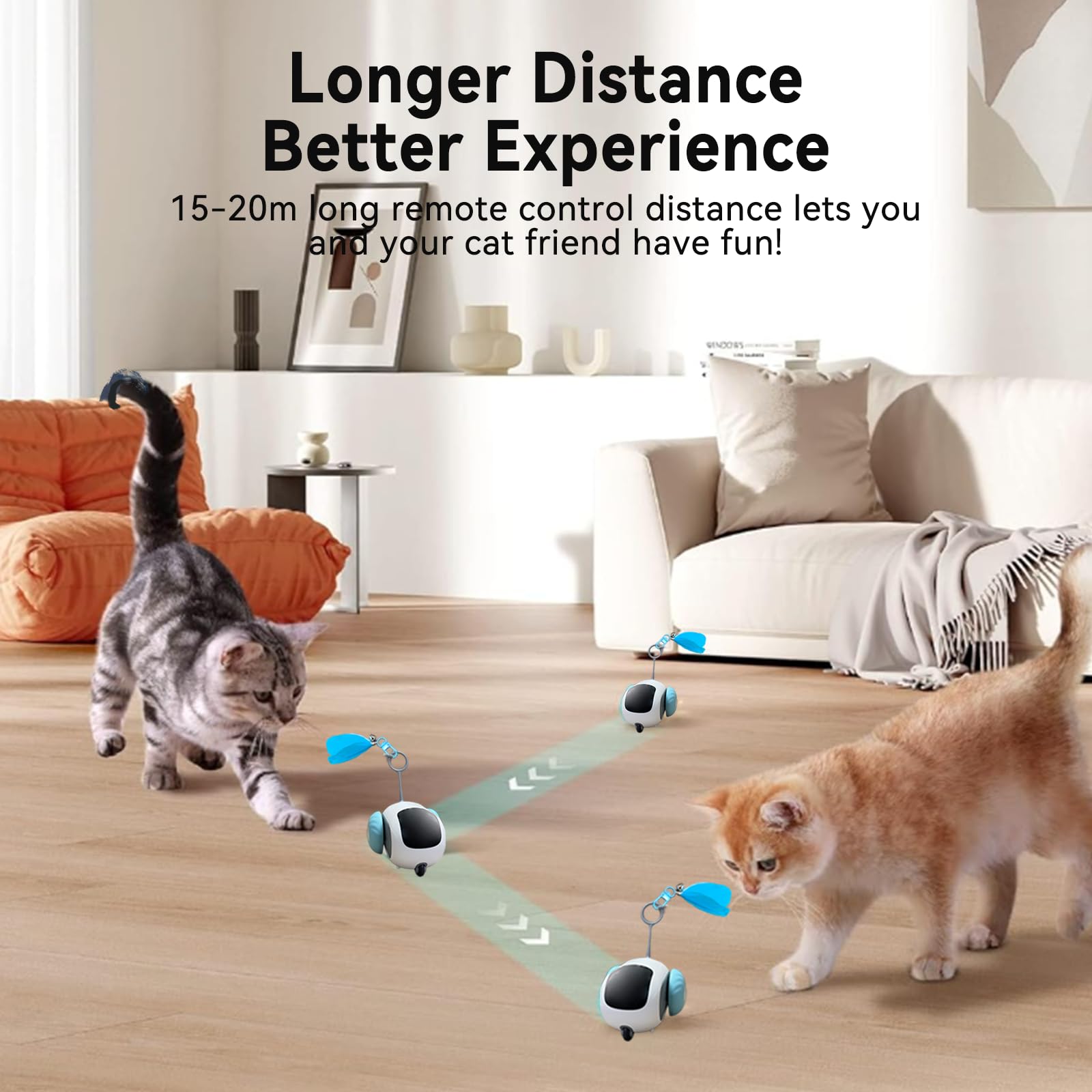 Four Angels Turbo Tail 5.0 side action entices active cats to play.