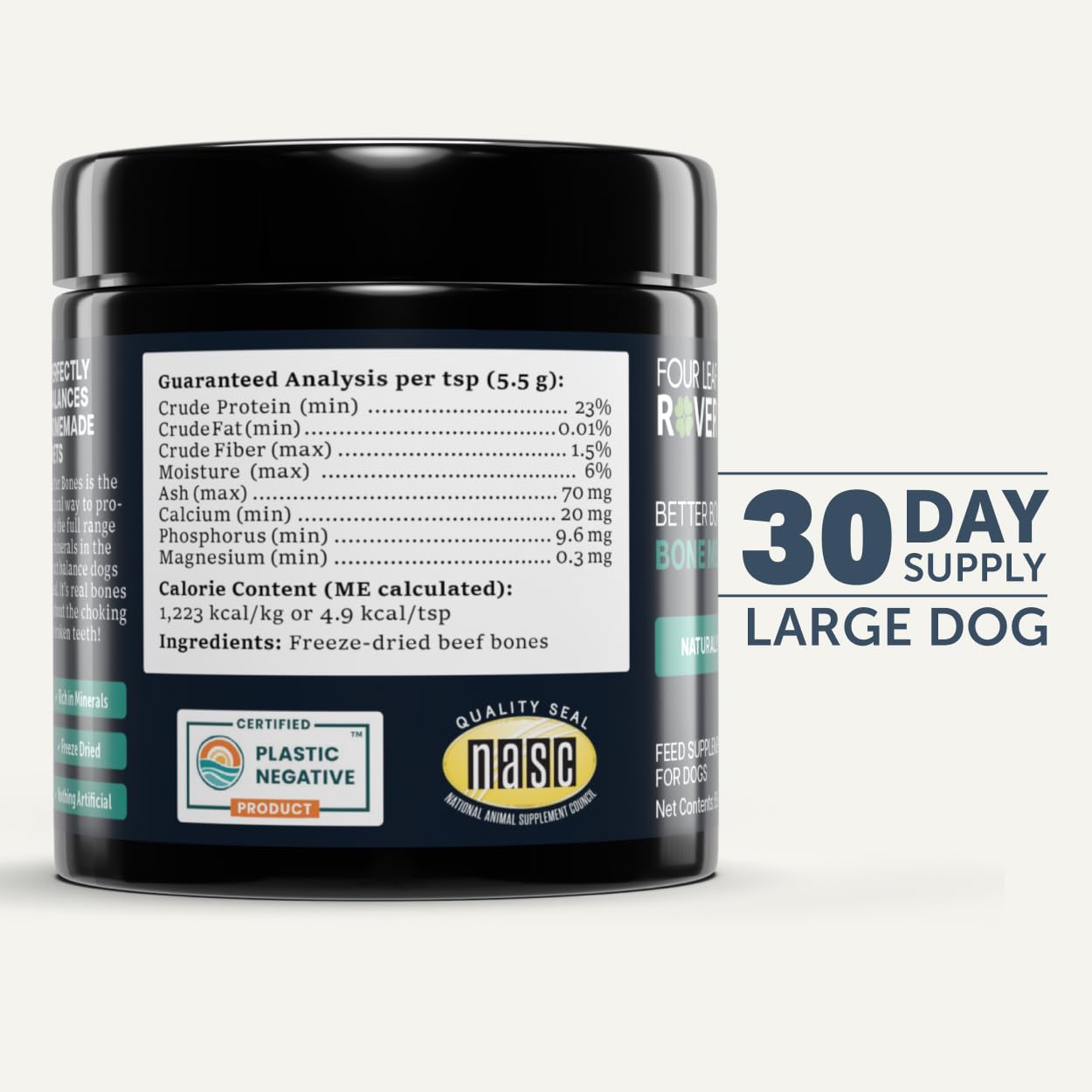 Four Leaf Rover Better Bones GMP manufacturing seal ensures quality