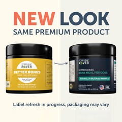 Four Leaf Rover Better Bones packaging label highlights grass-fed beef origin