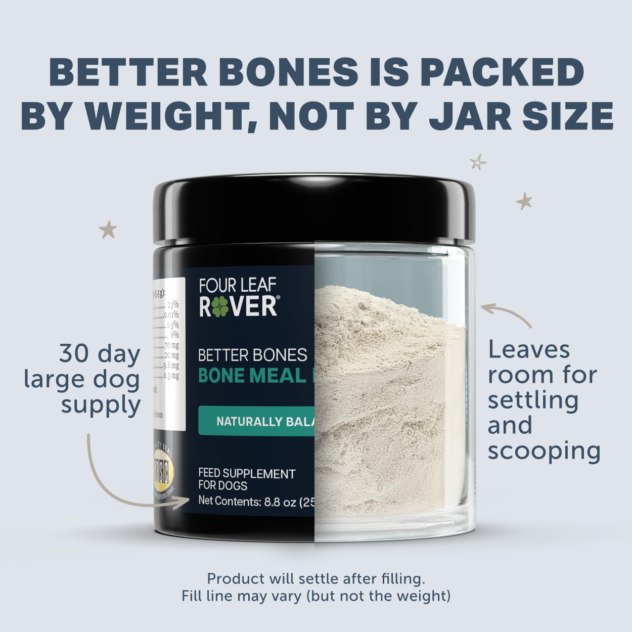 Four Leaf Rover Better Bones demonstrates natural beef flavor and meal texture