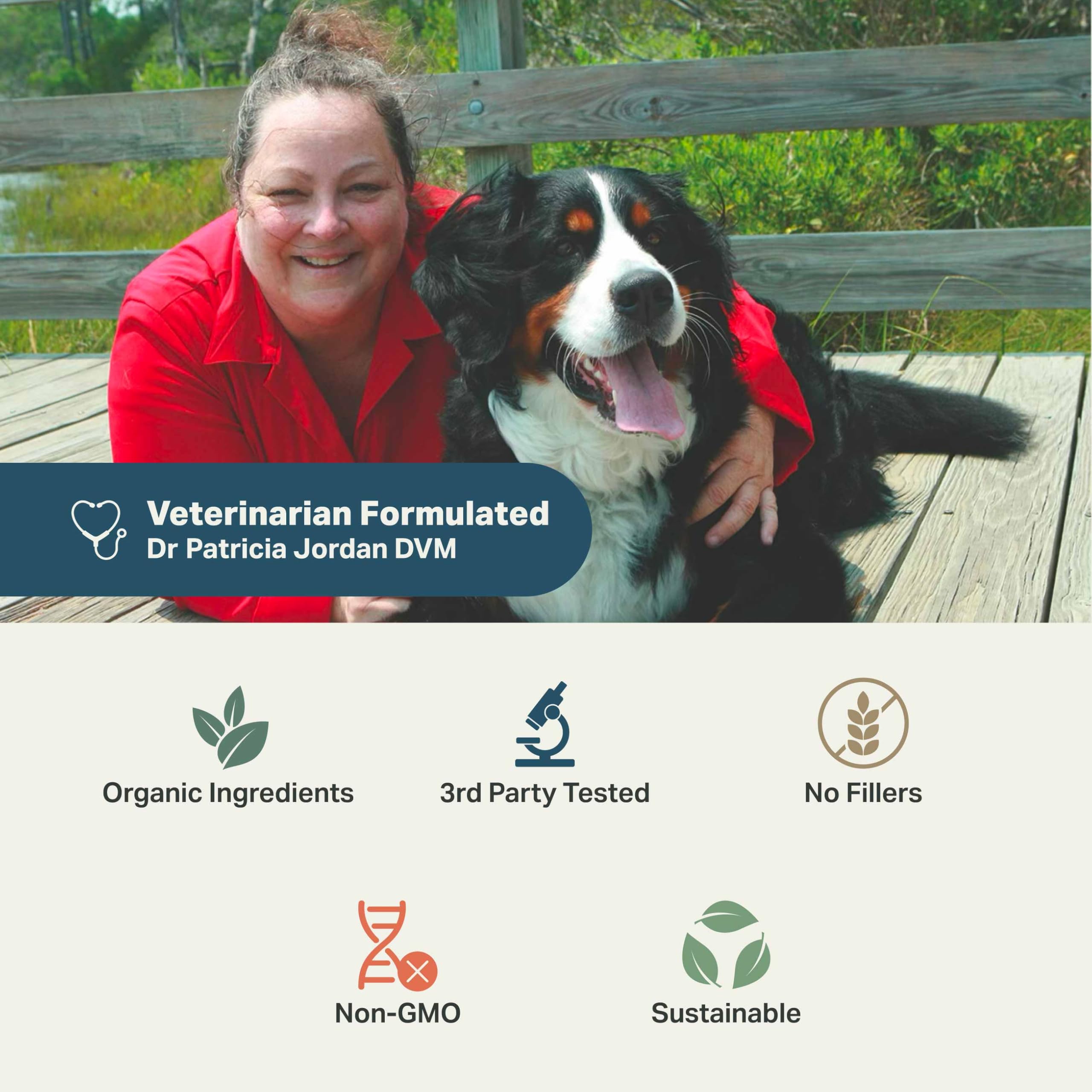 Four Leaf Rover Safe-Sea bottle featuring astaxanthin for dogs