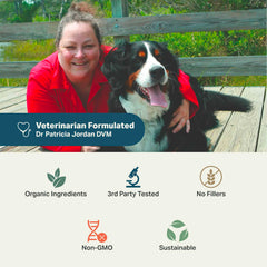 Four Leaf Rover Safe-Sea bottle featuring astaxanthin for dogs