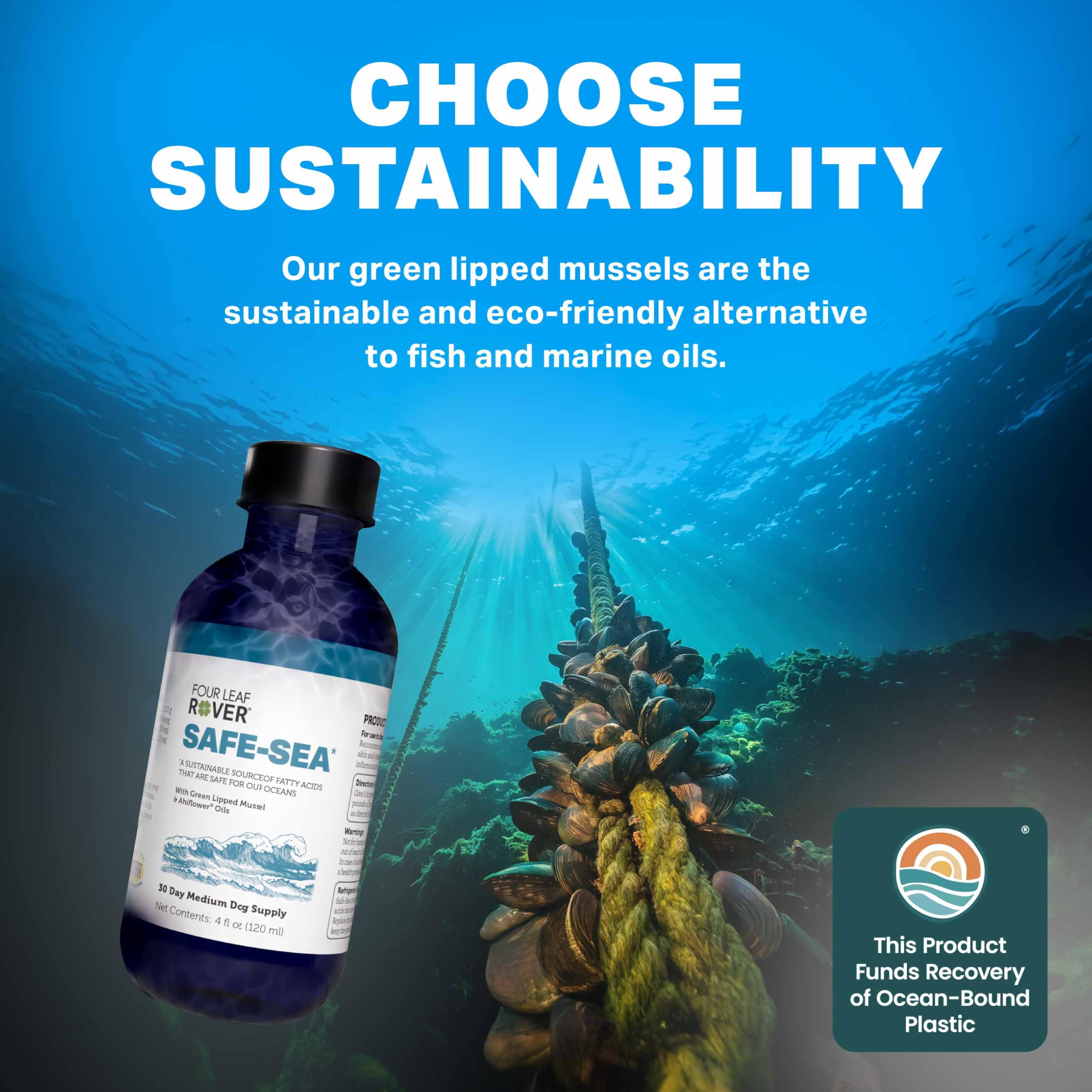 Four Leaf Rover Safe-Sea dosed sample illustration for dogs