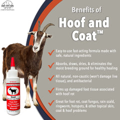 Four Oaks Goat Hoof & Coat Powder supports foot-rot prevention for healthier hooves.