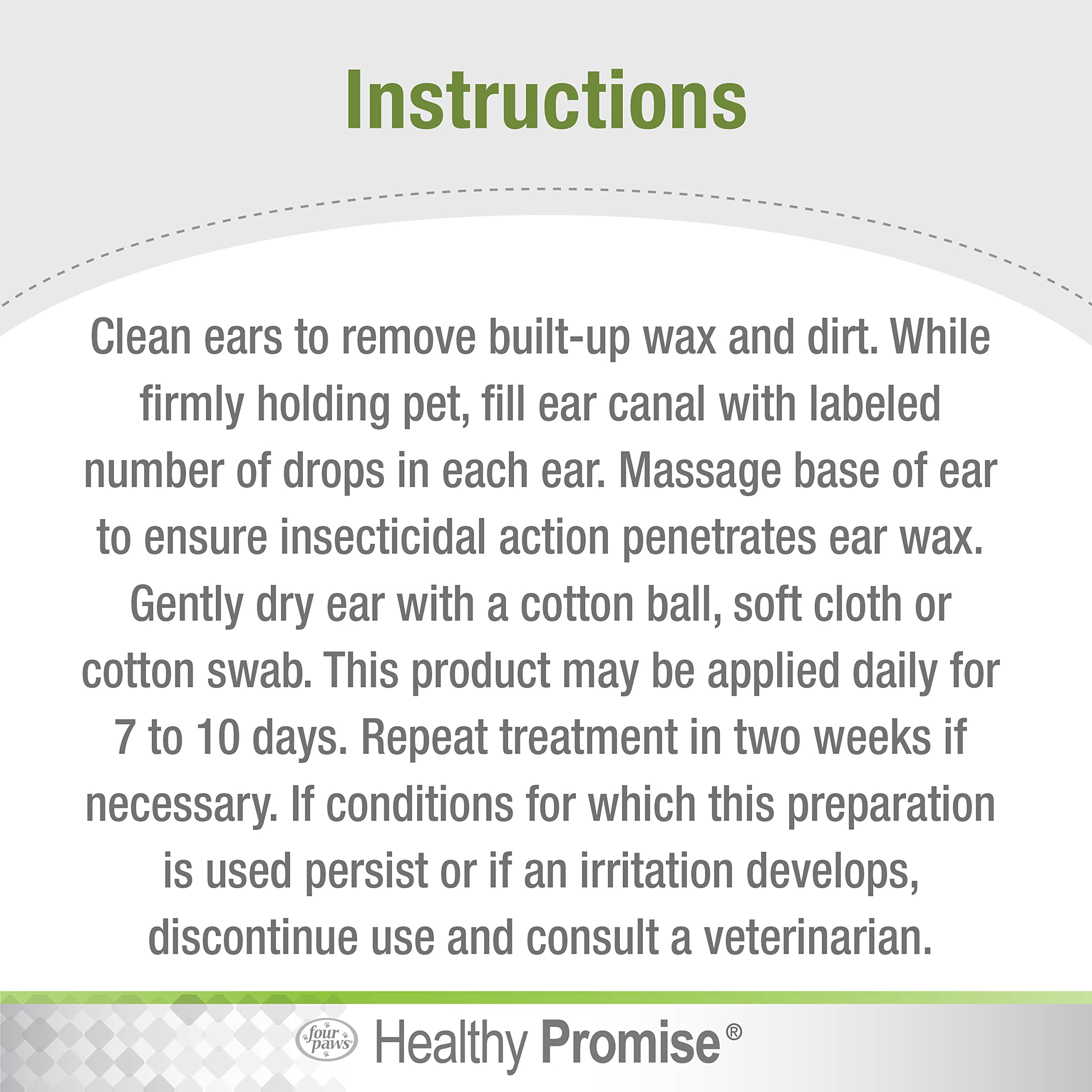 Four Paws Healthy Promise Aloe Ear Mite Remedy USA made bottle with soothing formula
