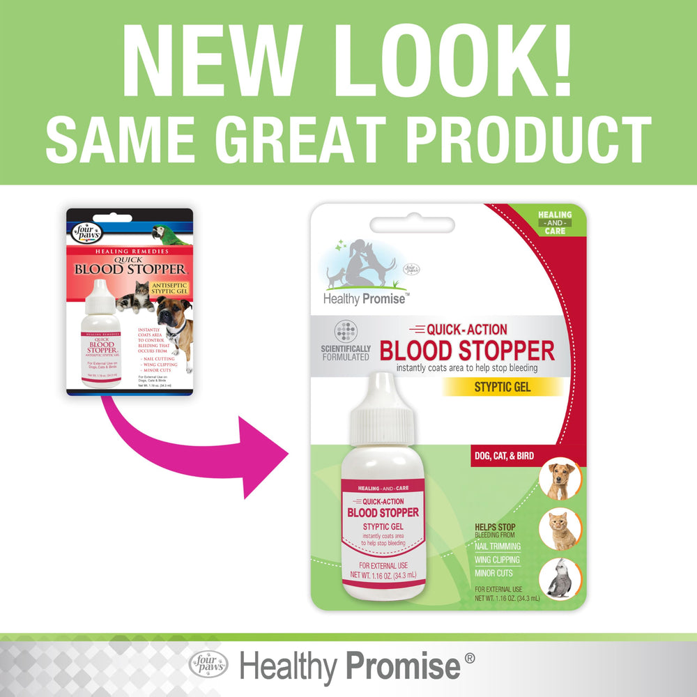 Four Paws Blood Stopper gel coats skin with a protective layer to stop bleeding