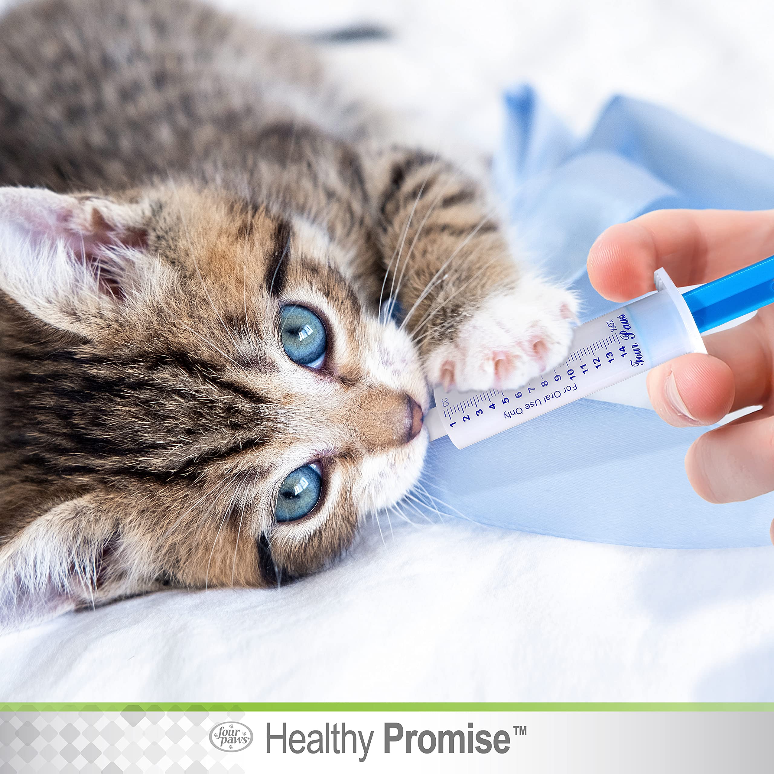 Four Paws Easy Feeder with measurement marks ensures accurate dosing