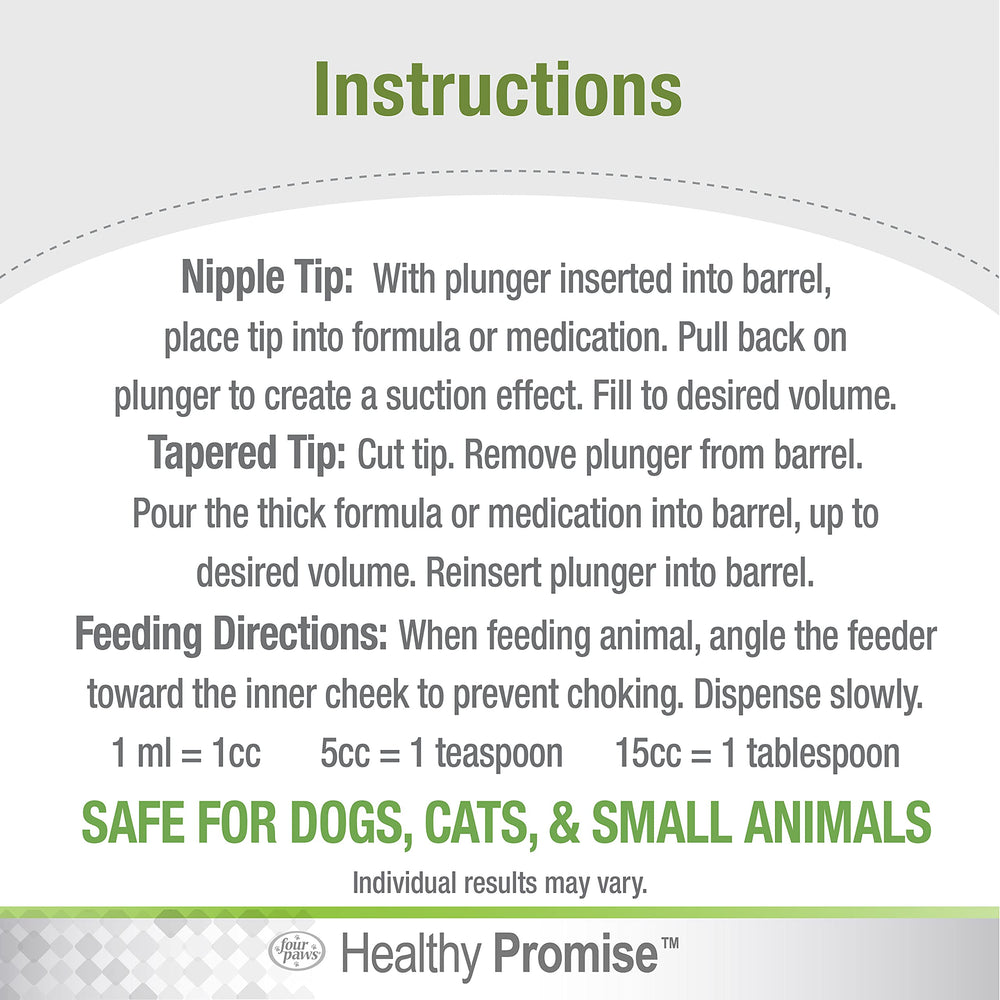 Four Paws Easy Feeder tapered tip handles thicker liquids and pastes