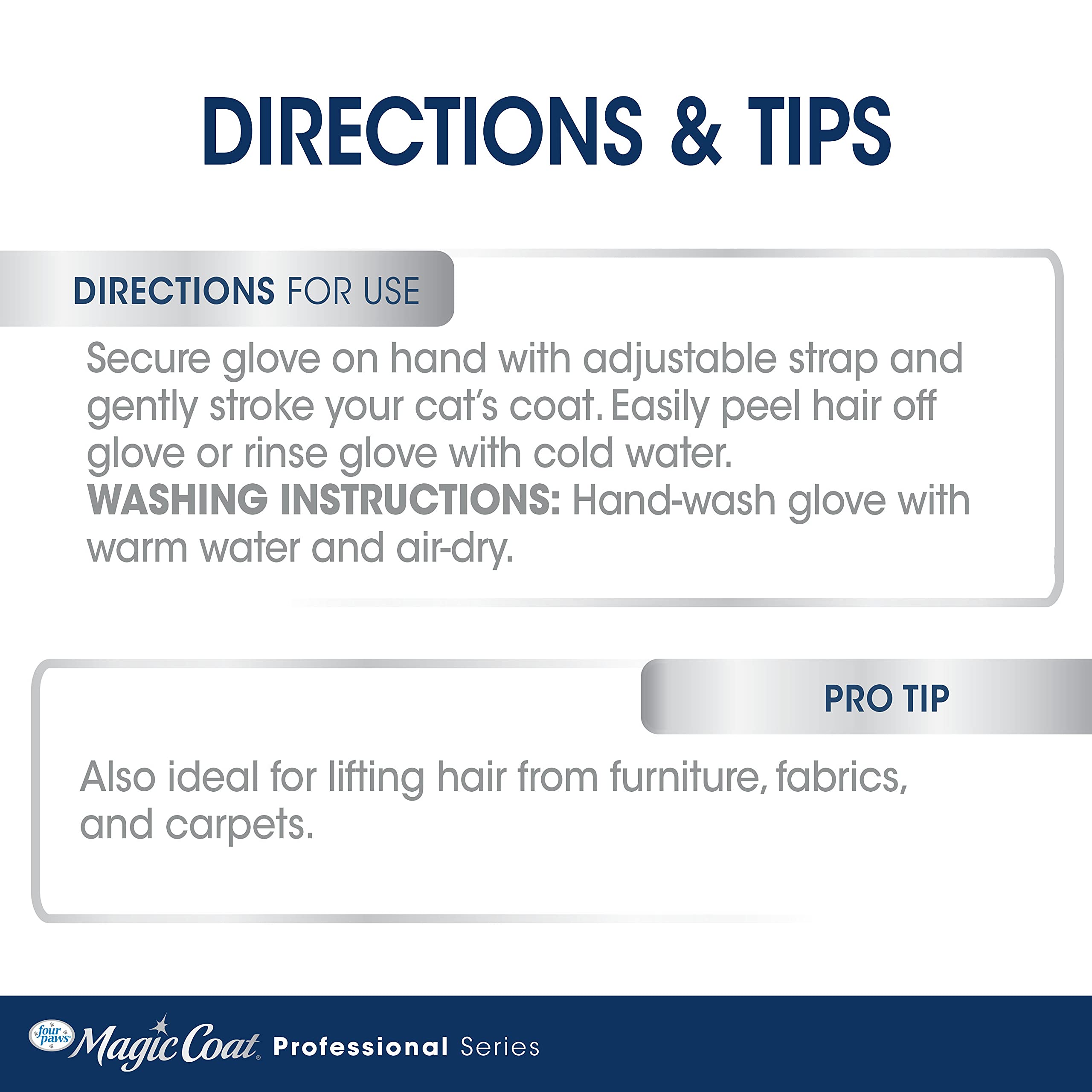 Four Paws Love Glove lifting hair from furniture for a tidier home.